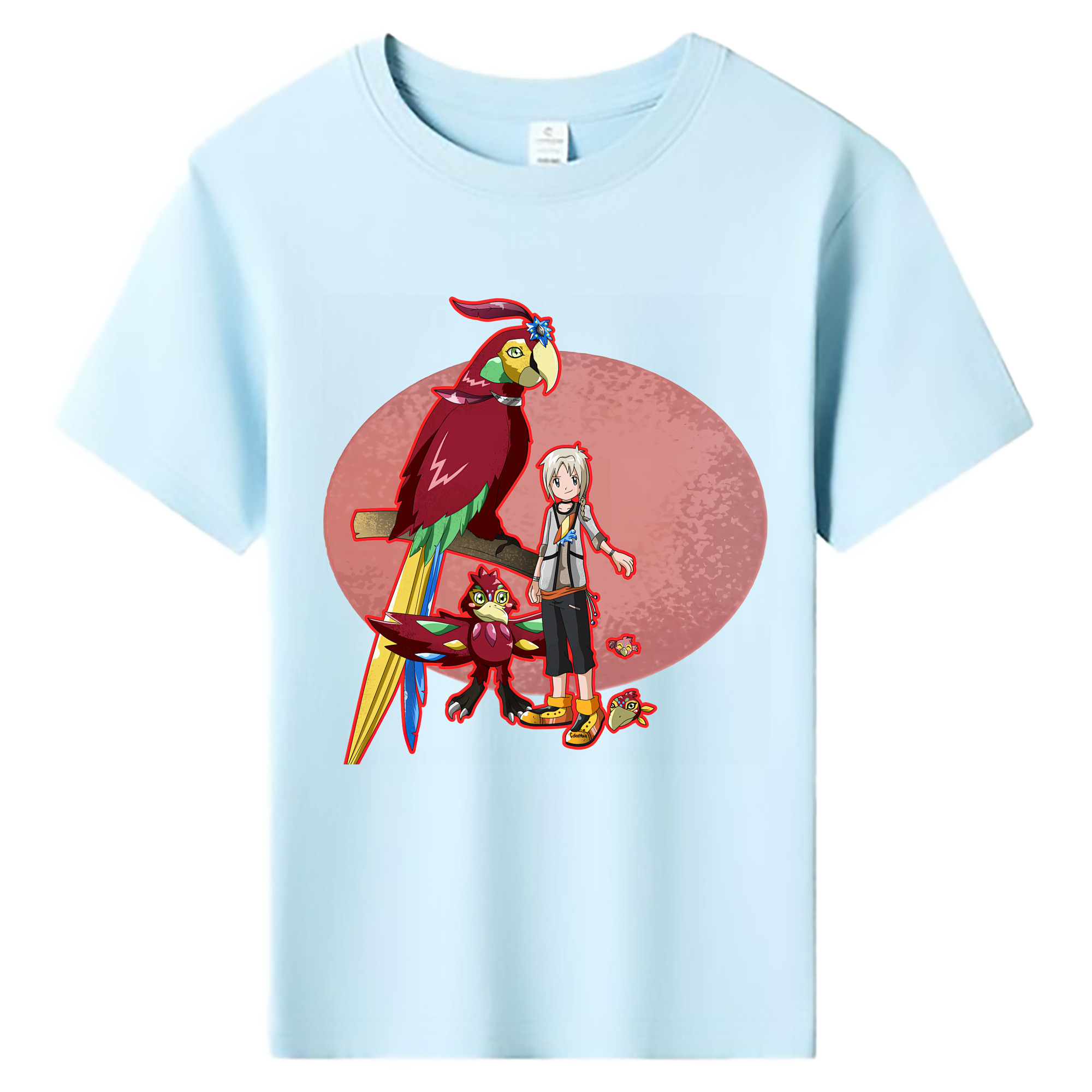 （画像用） Digimon デジタルモンスター/デジモン 綿100％キッズTシャツ（フロントプリント）